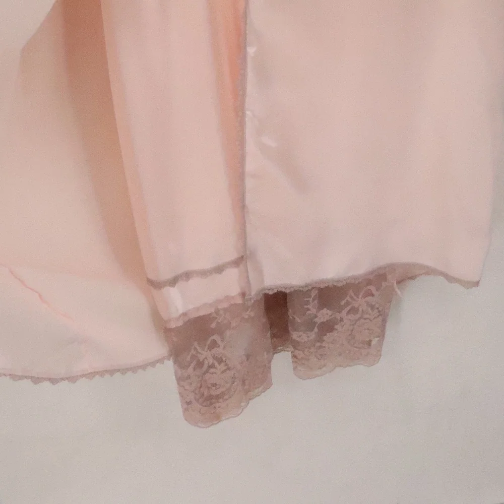 Colesce Couture Vintage 90s Lingerie Set Womens Size L Pink Lace Satin Romantic - Picture 13 of 16